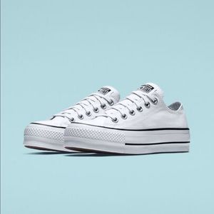 Converse - Low top white platform
